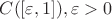 $C([\varepsilon,1]), \varepsilon > 0$