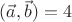 $(\vec a, \vec b)=4$