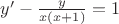 $y' - \frac{y}{x(x+1)} = 1$