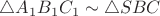 $\triangle A_1B_1C_1 \sim \triangle SBC$