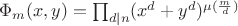 $\Phi_m(x,y)=\prod_{d|n}(x^d+y^d)^{\mu(\frac{m}{d})}$