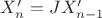 $X_n ' = J X_{n-1} '$