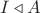 $I\triangleleft A$