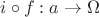 $i\circ f: a \to \Omega$