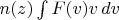 $n(z)\int F(v)v\,dv$