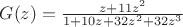 $G(z)=\frac{z+11z^2}{1+10z+32z^2+32z^3}$