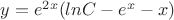 $y=e^{2x}(lnC-e^x-x)$
