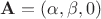 $\mathbf{A}= (\alpha ,\beta,0)$