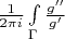 $\frac 1 {2\pi i} \int\limits_{\Gamma}\frac{g''}{g'}$