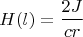 $$H(l)=\dfrac{2J}{cr}$$