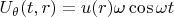 $U_{\theta}}(t,r)=u(r) \omega  \cos \omega t$