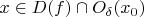 $x\in D(f)\cap O_\delta(x_0)$