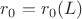 $r_{0}=r_{0}(L)$