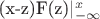 (x-z)F(z)\vert_{-\infty}^{x} (x-z)F(z)\vert_{-\infty}^{x}