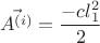 $$\vec{A^{(i)}}=\frac{-cl^2_1}{2}$$
