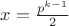 $x=\frac{p^{k-1}}{2}$