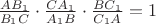 $\frac{AB_1}{B_1C}\cdot\frac{CA_1}{A_1B}\cdot\frac{BC_1}{C_1A}=1$