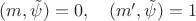 $(m,\tilde\psi)=0,\quad (m',\tilde\psi)=1$