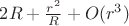 $2R+\frac{r^2}{R}+O(r^3)$