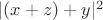 $|(x+z)+y|^2$