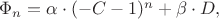$\Phi_{n}=\alpha\cdot(-C-1)^{n}+\beta\cdot D,$
