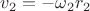 $v_2=-\omega_2 r_2$