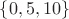 $\{0,5,10\}$