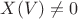 $X(V)\ne{0}$