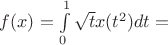 $f(x)=\int\limits_{0}^{1} \sqrt{t} x(t^2) dt =$