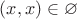 $(x,x)\in \varnothing$