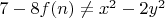 $7-8f(n)\not =x^2-2y^2$