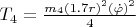 $T_4=\frac {m_4(1.7r)^2(\dot\varphi)^2}{4}$