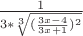 $\[\frac{1}{{3*\sqrt[3]{{(\frac{{3x - 4}}{{3x + 1}})^2 }}}}\]$
