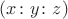 $(x\colon y\colon z)$