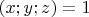 $(x;y;z)=1$
