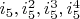$i_5, i_5^2, i_5^3, i_5^4$