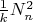 ${\frac{1}{k}N_n^2}$