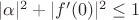 $|\alpha|^2 + |f'(0)|^2\le 1$