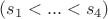 $(s_1<...<s_4)$