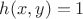 $h(x,y)=1$ $h(x,y)=1$