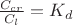 $\frac{C_{cr}}{C_{l}}=K_d$ $\frac{C_{cr}}{C_{l}}=K_d$