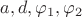 $ a, d,  \varphi_1, \varphi_2 $