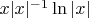 $x|x|^{-1}\ln |x|$