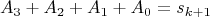 $$A_3+A_2+A_1+A_0=s_{k+1}$$