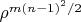$\rho^{m (n-1)^2/2}$
