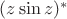 $(\widebar{z\sin z})^*$