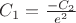 $C_1=\frac{-C_2}{e^2}$