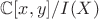 $\mathbb{C}[x,y]/I(X)$