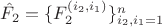 $\hat F_2=\{F^{(i_2,i_1)}_2\}^{n}_{i_2,i_1=1}$ $\hat F_2=\{F^{(i_2,i_1)}_2\}^{n}_{i_2,i_1=1}$