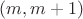 $(m, m + 1)$